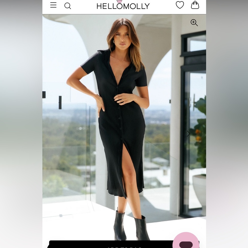 HelloMolly "Cloudy Lives Midi Dress Black"